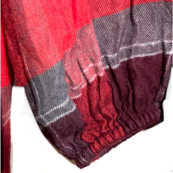 🦋LANE BRYANT Red Babydoll Flannel Top🦋 - Picture 6 of 12